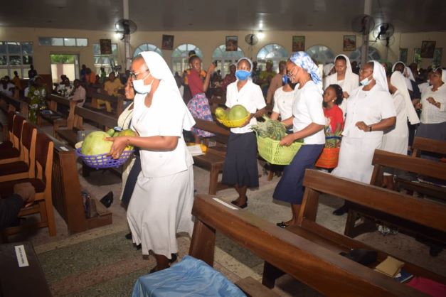 Sisters dancing during thanksgiving at Mass for the Perpetual Profession of vows 002