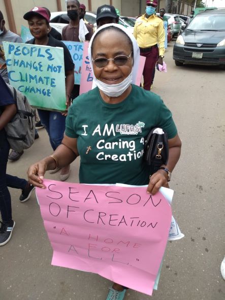 Sr. Hele Eluagu RSC at 2021 Climate Walk in Lagos Nigeria 1